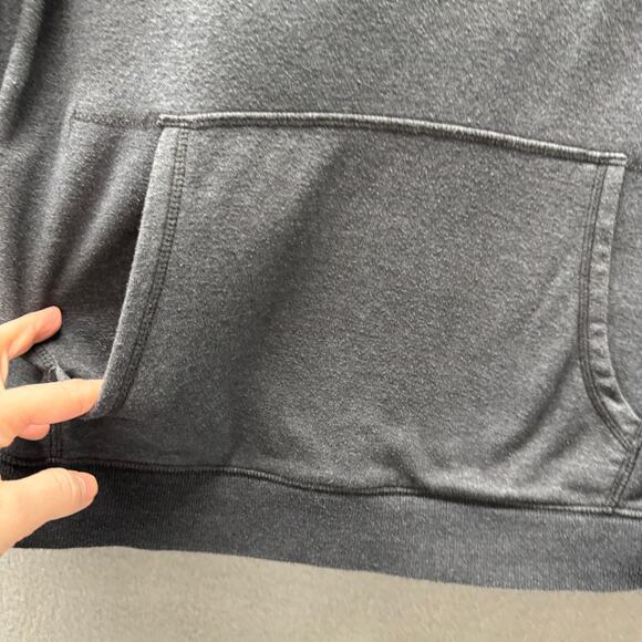 Levi's Hoodie Mens Medium Gray Black Red Logo Pullover Sweatshirt + Pockets - Picture 5 of 7